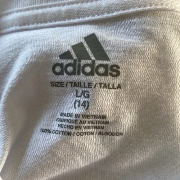 Girls Adidas Oversized Crop Tee - Picture 3 of 3